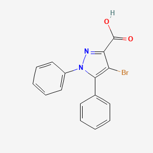 molecular formula C16H11BrN2O2 B2995429 4-bromo-1,5-diphenyl-1H-pyrazole-3-carboxylic acid CAS No. 1195570-72-9