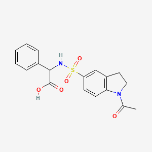 {[(1-Acetyl-2,3-dihydro-1H-indol-5-YL)sulfonyl]-amino}(phenyl)acetic acid