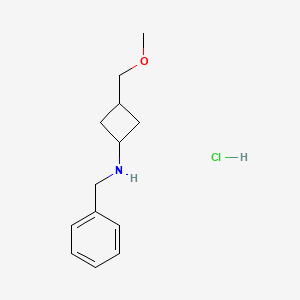 molecular formula C13H20ClNO B2995603 N-benzyl-3-(methoxymethyl)cyclobutan-1-amine hydrochloride CAS No. 2140326-94-7