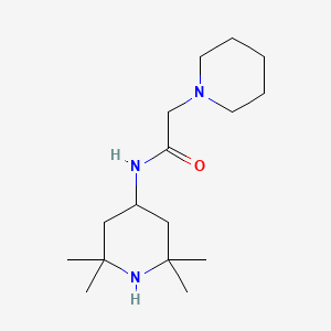molecular formula C16H31N3O B2995629 2-(piperidin-1-yl)-N-(2,2,6,6-tetramethylpiperidin-4-yl)acetamide CAS No. 109172-31-8