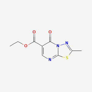 molecular formula C9H9N3O3S B2995694 ethyl 2-methyl-5-oxo-5H-[1,3,4]thiadiazolo[3,2-a]pyrimidine-6-carboxylate CAS No. 6124-14-7
