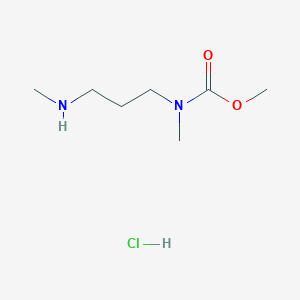 molecular formula C7H17ClN2O2 B2995808 Methyl N-methyl-N-[3-(methylamino)propyl]carbamate;hydrochloride CAS No. 2377034-87-0