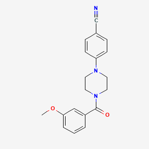 molecular formula C19H19N3O2 B2995819 4-[4-(3-Methoxybenzoyl)piperazin-1-yl]benzonitrile CAS No. 478046-87-6