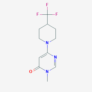molecular formula C11H14F3N3O B2995824 3-methyl-6-(4-(trifluoromethyl)piperidin-1-yl)pyrimidin-4(3H)-one CAS No. 2320177-29-3