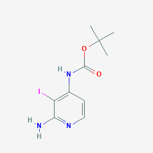 molecular formula C10H14IN3O2 B2995919 Tert-butyl N-(2-amino-3-iodopyridin-4-yl)carbamate CAS No. 2402830-69-5