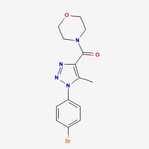 molecular formula C14H15BrN4O2 B2995940 (1-(4-bromophenyl)-5-methyl-1H-1,2,3-triazol-4-yl)(morpholino)methanone CAS No. 950242-55-4