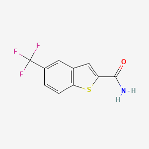 molecular formula C10H6F3NOS B2995994 5-(Trifluoromethyl)benzothiophene-2-carboxamide CAS No. 1609382-60-6