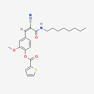 [4-[(Z)-2-Cyano-3-(octylamino)-3-oxoprop-1-enyl]-2-methoxyphenyl] thiophene-2-carboxylate