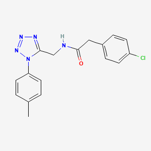 2-(4-chlorophenyl)-N-((1-(p-tolyl)-1H-tetrazol-5-yl)methyl)acetamide