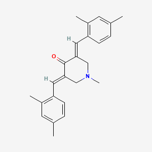 (3E,5E)-3,5-bis[(2,4-dimethylphenyl)methylidene]-1-methylpiperidin-4-one