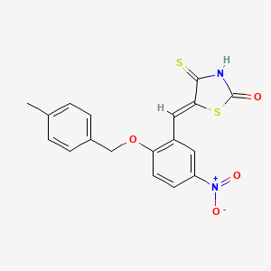 (Z)-5-(2-((4-methylbenzyl)oxy)-5-nitrobenzylidene)-4-thioxothiazolidin-2-one