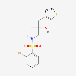 S-(2-bromophenyl)-2-hydroxy-2-methyl-3-(thiophen-3-yl)propane-1-sulfonamido