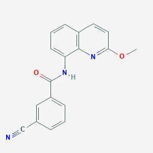 molecular formula C18H13N3O2 B2996078 3-cyano-N-(2-methoxyquinolin-8-yl)benzamide CAS No. 1226445-57-3