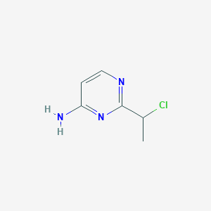 molecular formula C6H8ClN3 B2996087 2-(1-Chloroethyl)pyrimidin-4-amine CAS No. 1502651-24-2