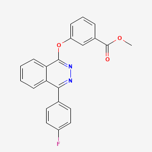 molecular formula C22H15FN2O3 B2996106 Methyl 3-[4-(4-fluorophenyl)phthalazinyloxy]benzoate CAS No. 307513-41-3