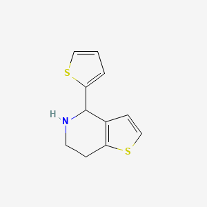 molecular formula C11H11NS2 B2996125 4-Thiophen-2-yl-4,5,6,7-tetrahydro-thieno[3,2-c]pyridine CAS No. 242143-39-1