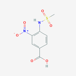 molecular formula C8H8N2O6S B2996151 4-Methanesulfonamido-3-nitrobenzoic acid CAS No. 1184668-88-9