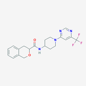 N-{1-[6-(trifluoromethyl)pyrimidin-4-yl]piperidin-4-yl}-3,4-dihydro-1H-2-benzopyran-3-carboxamide