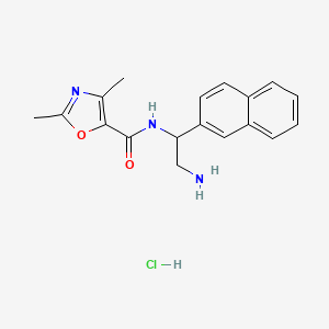 N-(2-Amino-1-naphthalen-2-ylethyl)-2,4-dimethyl-1,3-oxazole-5-carboxamide;hydrochloride