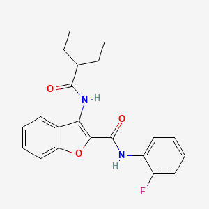 3-(2-ethylbutanamido)-N-(2-fluorophenyl)benzofuran-2-carboxamide