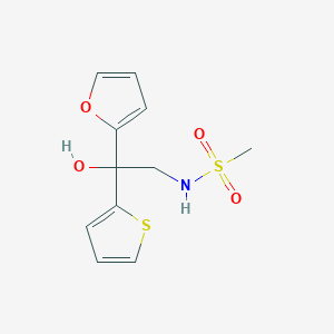 N-(2-(furan-2-yl)-2-hydroxy-2-(thiophen-2-yl)ethyl)methanesulfonamide