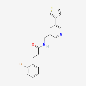 3-(2-bromophenyl)-N-((5-(thiophen-3-yl)pyridin-3-yl)methyl)propanamide
