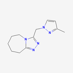 3-[(3-methyl-1H-pyrazol-1-yl)methyl]-6,7,8,9-tetrahydro-5H-[1,2,4]triazolo[4,3-a]azepine