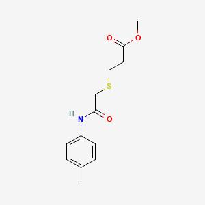 molecular formula C13H17NO3S B2996292 Methyl 3-((2-oxo-2-(p-tolylamino)ethyl)thio)propanoate CAS No. 403834-49-1