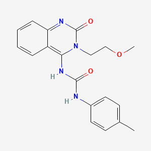 molecular formula C19H20N4O3 B2996324 (E)-1-(3-(2-methoxyethyl)-2-oxo-2,3-dihydroquinazolin-4(1H)-ylidene)-3-(p-tolyl)urea CAS No. 899984-31-7