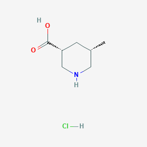 molecular formula C7H14ClNO2 B2996435 (3R,5S)-5-Methylpiperidine-3-carboxylic acid;hydrochloride CAS No. 2187426-52-2