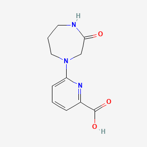 molecular formula C11H13N3O3 B2996514 6-(3-Oxo-1,4-diazepan-1-yl)picolinic acid CAS No. 1472731-34-2
