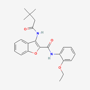 molecular formula C23H26N2O4 B2996545 3-(3,3-dimethylbutanamido)-N-(2-ethoxyphenyl)benzofuran-2-carboxamide CAS No. 888443-35-4