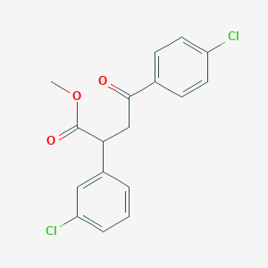 molecular formula C17H14Cl2O3 B2996609 Methyl 2-(3-chlorophenyl)-4-(4-chlorophenyl)-4-oxobutanoate CAS No. 344280-28-0