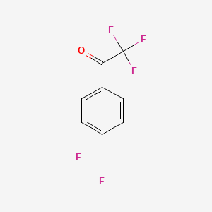 molecular formula C10H7F5O B2996674 4'-(1,1-Difluoroethyl)-2,2,2-trifluoroacetophenone CAS No. 2091735-09-8