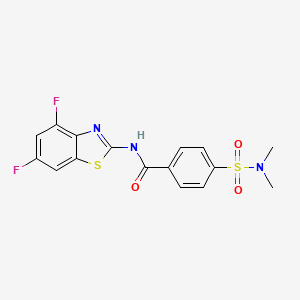 B2996685 N-(4,6-difluorobenzo[d]thiazol-2-yl)-4-(N,N-dimethylsulfamoyl)benzamide CAS No. 801262-38-4
