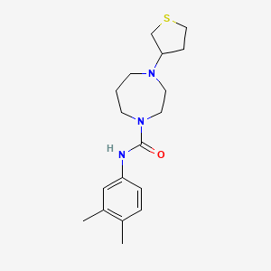 molecular formula C18H27N3OS B2996699 N-(3,4-dimethylphenyl)-4-(thiolan-3-yl)-1,4-diazepane-1-carboxamide CAS No. 2309184-57-2
