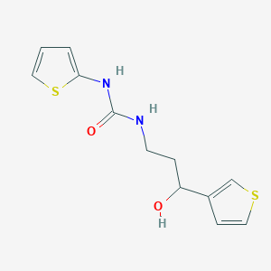 molecular formula C12H14N2O2S2 B2996706 1-(3-Hydroxy-3-(thiophen-3-yl)propyl)-3-(thiophen-2-yl)urea CAS No. 2034606-02-3