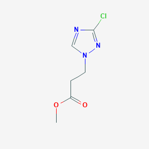 molecular formula C6H8ClN3O2 B2996726 methyl 3-(3-chloro-1H-1,2,4-triazol-1-yl)propanoate CAS No. 1855891-21-2