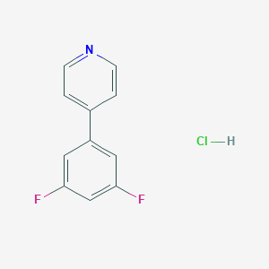 molecular formula C11H8ClF2N B2996736 4-(3,5-Difluorophenyl)pyridine;hydrochloride CAS No. 2253632-92-5