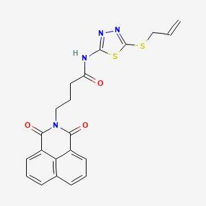 B2996742 N-(5-(allylthio)-1,3,4-thiadiazol-2-yl)-4-(1,3-dioxo-1H-benzo[de]isoquinolin-2(3H)-yl)butanamide CAS No. 500267-43-6