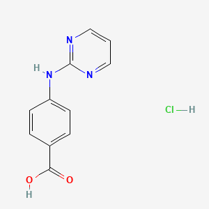 molecular formula C11H10ClN3O2 B2996778 4-(Pyrimidin-2-ylamino)benzoic acid hydrochloride CAS No. 2138545-42-1