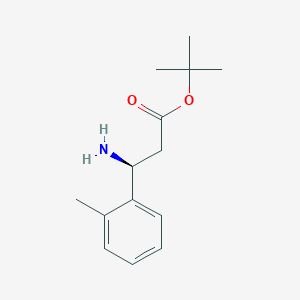 molecular formula C14H21NO2 B2996792 Tert-butyl (3S)-3-amino-3-(2-methylphenyl)propanoate CAS No. 2248172-52-1