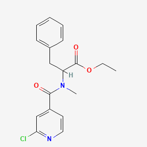 molecular formula C18H19ClN2O3 B2996795 ethyl 2-[1-(2-chloropyridin-4-yl)-N-methylformamido]-3-phenylpropanoate CAS No. 1496413-67-2