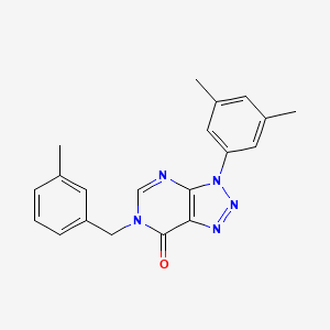 molecular formula C20H19N5O B2996816 3-(3,5-dimethylphenyl)-6-[(3-methylphenyl)methyl]-3H,6H,7H-[1,2,3]triazolo[4,5-d]pyrimidin-7-one CAS No. 888424-74-6