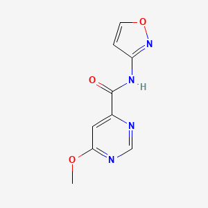 molecular formula C9H8N4O3 B2996870 6-methoxy-N-(1,2-oxazol-3-yl)pyrimidine-4-carboxamide CAS No. 2034633-85-5