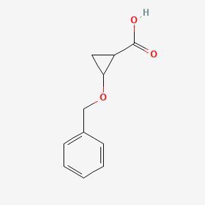 molecular formula C11H12O3 B2996987 2-(Benzyloxy)cyclopropane-1-carboxylic acid CAS No. 92016-91-6
