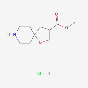 molecular formula C10H18ClNO3 B2996988 Methyl 1-oxa-8-azaspiro[4.5]decane-3-carboxylate;hydrochloride CAS No. 2260937-51-5