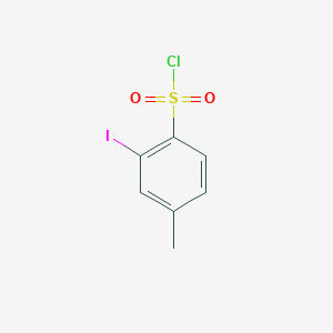 molecular formula C7H6ClIO2S B2997032 2-Iodo-4-methylbenzenesulfonyl chloride CAS No. 874514-40-6