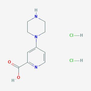 molecular formula C10H15Cl2N3O2 B2997052 4-(Piperazin-1-yl)pyridine-2-carboxylic acid dihydrochloride CAS No. 1955522-65-2