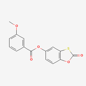 molecular formula C15H10O5S B2997053 2-oxo-2H-1,3-benzoxathiol-5-yl 3-methoxybenzoate CAS No. 321974-24-7